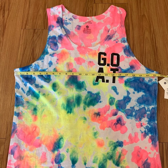 Urban Heritage Tie Dye Graphic Unisex Muscle Tank - Picture 7 of 8